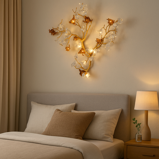 Willow Crystal Branch Wall Light Premium Modern  Sleek Linear Suspension Light