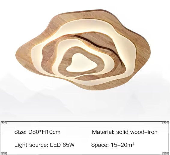 Wooden rattan pendant light for home decor
