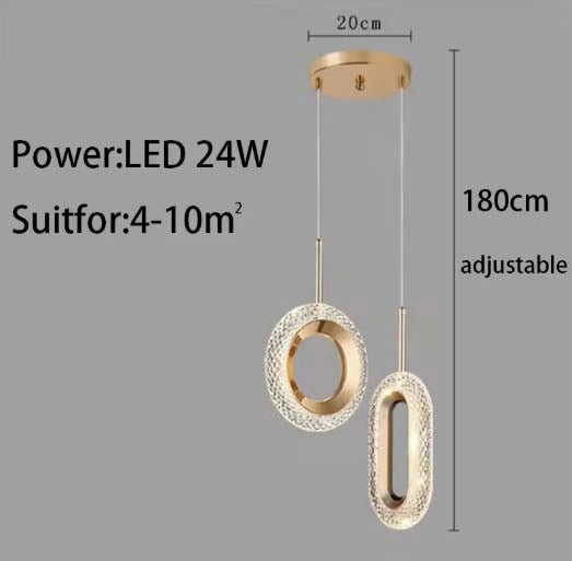 Zynella Bedside Pendant Side View – Contemporary LED Fixture