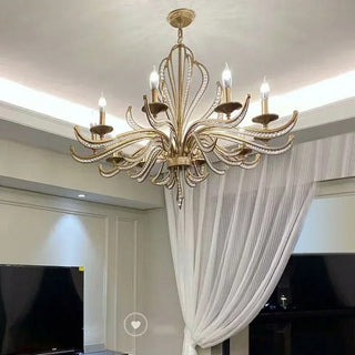 Opulent Bloom Crystal Chandelier Luxurious Modern  Minimalist Round Flush Mount