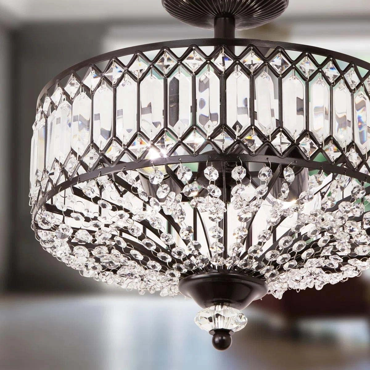 Zeravia Crystal Round Chandelier