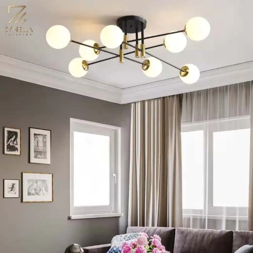 Piccadilly Modern Glass Ball Chandelier Lamp