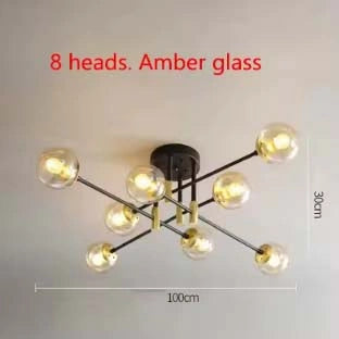 Piccadilly Modern Glass Ball Chandelier Lamp