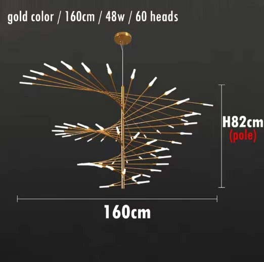 Zynella Spiral Modern Chandelier