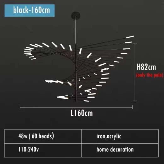 Zynella Spiral Modern Chandelier