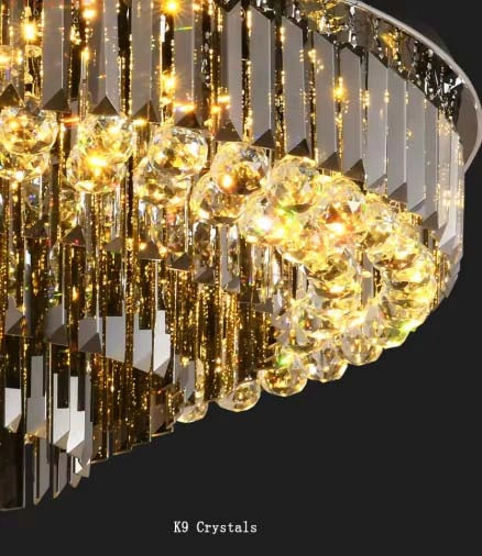 Meridian Black Crystal Modern Chandelier