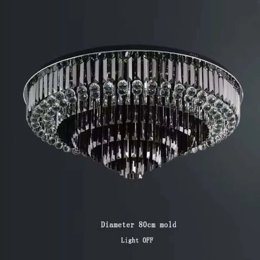 Meridian Black Crystal Modern Chandelier