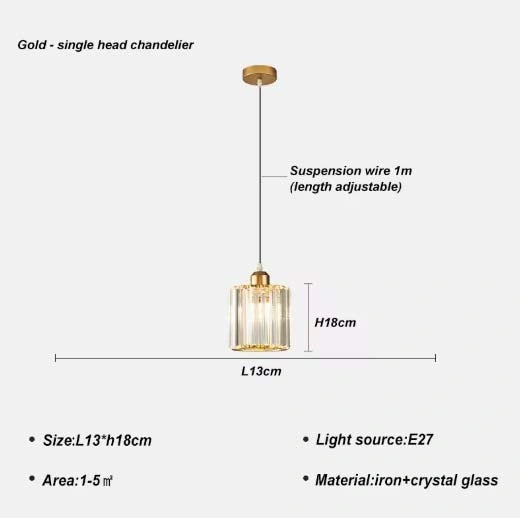 Maeve Ceiling Crystal Glass Lamps