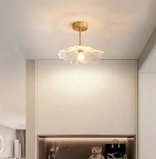 Zynella Windsor Bloom – Flower Glass Semi-Flush Ceiling Light