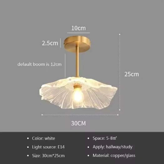Zynella Windsor Bloom – Flower Glass Semi-Flush Ceiling Light