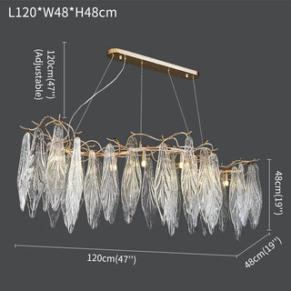 Marvento Rectangular Chandelier Modern  Sculptural Spiral LED Fixture