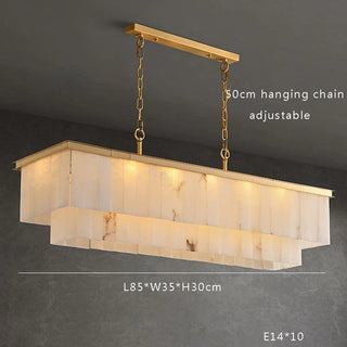Golden Horizon Marble Chandeliers Modern  Ultra Slim LED Panel Lighting