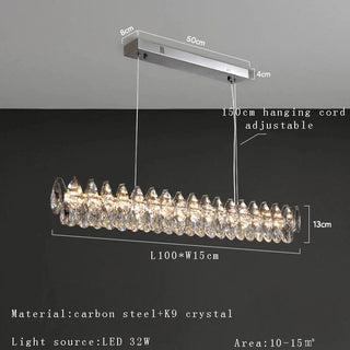 Celestial Glow K9 Crystal Chandelier Modern  Classic Drum Shade Ceiling Light