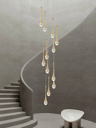 Golden Teardrop Lighting Fixture Modern  Ultra Slim LED Panel Lighting