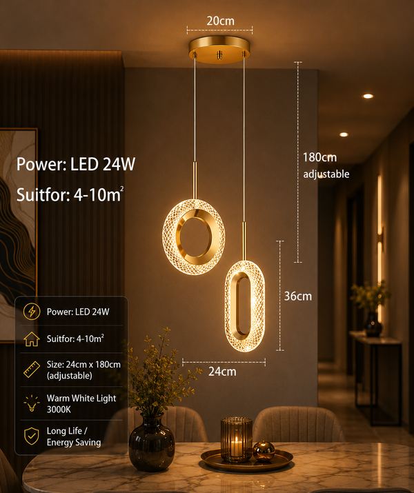 Zynella Modern LED Bedside & Corridor Pendant Light