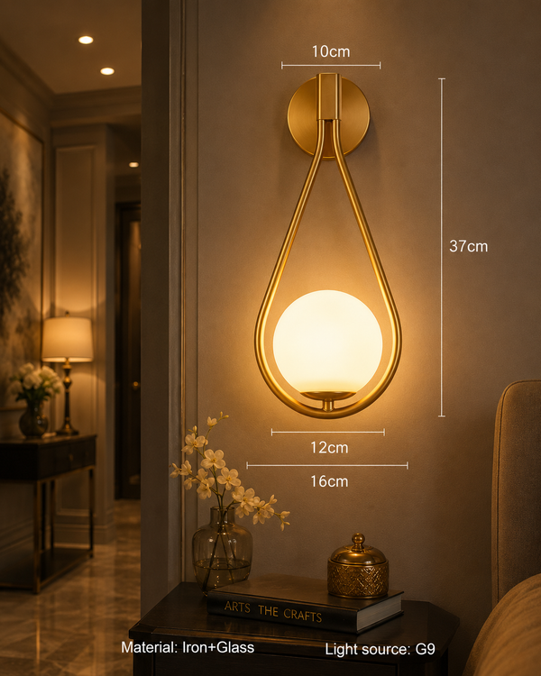 Golden Droplet Modern Lamp