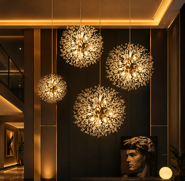 Zynella Dandelion Crystal LED Chandelier