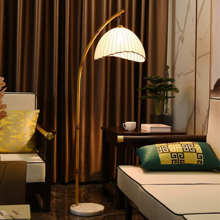 Bamboo Floor Lamp Modern  Elegant Teardrop LED Pendant
