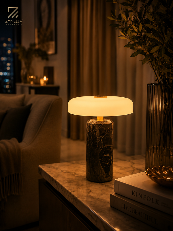 Aurora Elegant Marble Accent Lamp