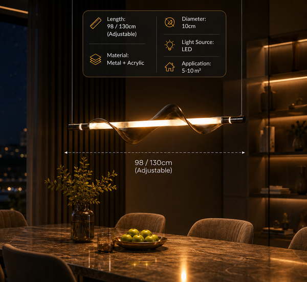 Zynella Nordic Long Tubes LED Linear Pendant Light