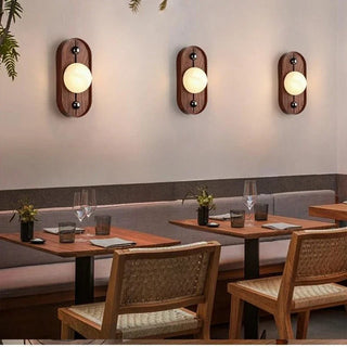 Walnut Glow Arch Wall Light Refined Modern  Vintage Brass Accent Lighting