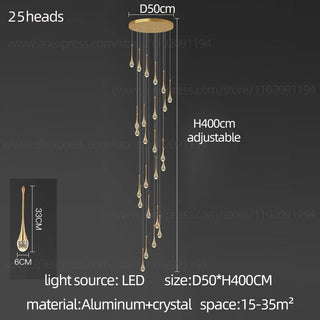 Golden Teardrop Lighting Fixture Modern  Ultra Slim LED Panel Lighting