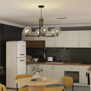 Caleb Chandelier Modern  Ornate Antique Finish Fixture