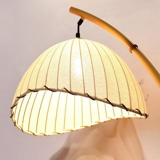 Bamboo Floor Lamp Modern  Elegant Teardrop LED Pendant