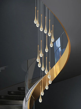 Golden Teardrop Lighting Fixture Modern  Ultra Slim LED Panel Lighting