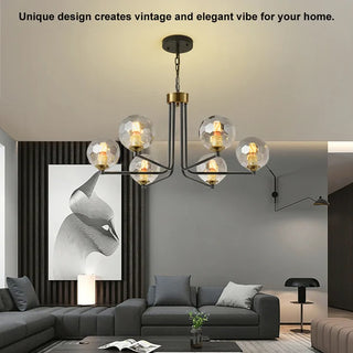 Caleb Chandelier Modern  Ornate Antique Finish Fixture
