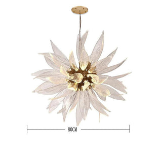 Sunflower Glass Chandelier Premium Modern Geometric Design Lamp