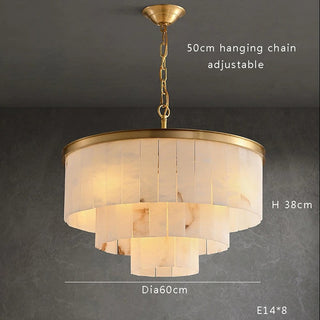 Golden Horizon Marble Chandeliers Modern  Ultra Slim LED Panel Lighting