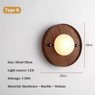 Walnut Glow Arch Wall Light Refined Modern  Vintage Brass Accent Lighting