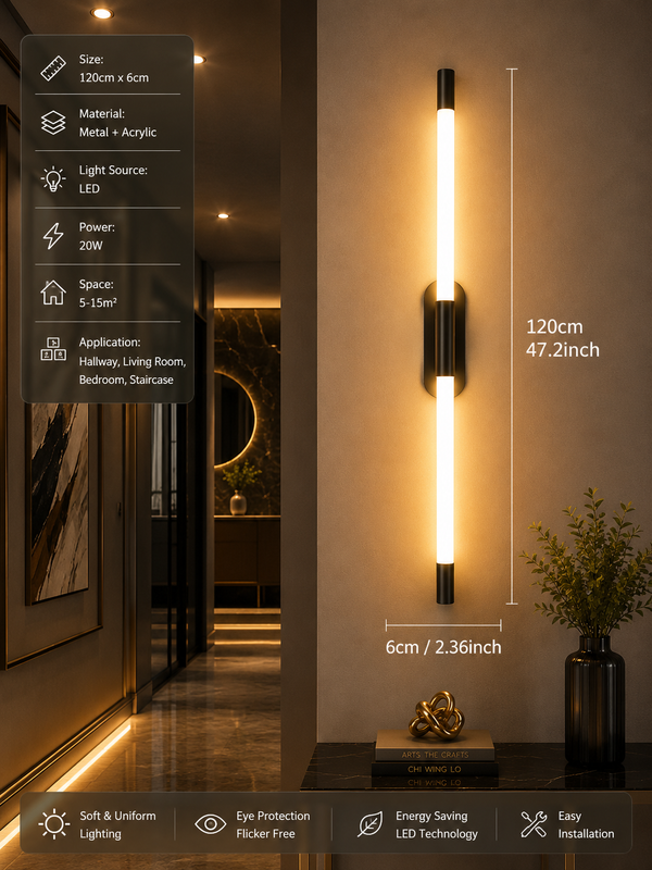Zynella Nordic Cylindrical LED Wall Lamp