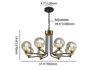 Caleb Chandelier Modern  Ornate Antique Finish Fixture