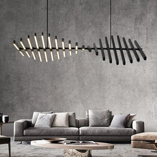 The Fishbone Chic Modern  Handcrafted Artisan Ceiling Light