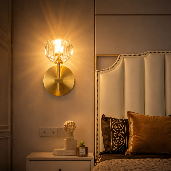 Ebony Crystal Classic Wall Lights