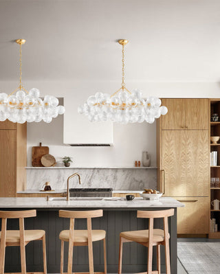 Zynella Blown Glass Pendant Modern  Classic Drum Shade Ceiling Light