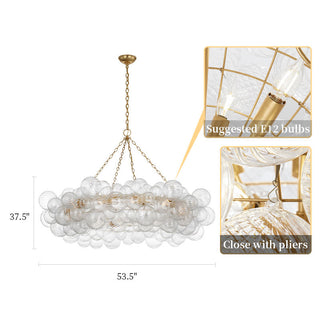 Zynella Blown Glass Pendant Modern  Classic Drum Shade Ceiling Light