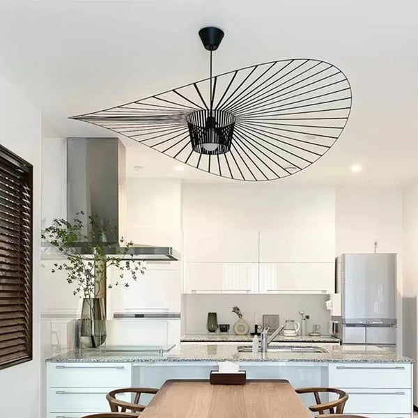 Zynella Straw Arc Chandelier