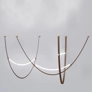 Modern Nordic Belt Chandelier Modern  Opulent Multi-Tier Crystal Chandelier