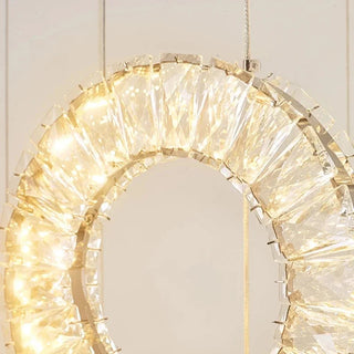 Belmont Staircase Ring Chandelier Modern  Handcrafted Artisan Ceiling Light