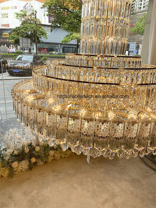 Orlix Large Crystal Chandelier Luxurious Modern  Timeless Lantern Style Wall Lamp