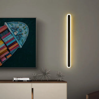 Alana Black Outdoor LED Strip Wall Lamp Modern  Contemporary Crystal Statement Fixture