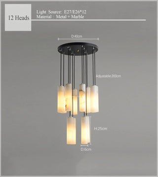 ELIT Marble Pendant Light Modern  Ornate Antique Finish Fixture
