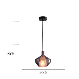 Debby Stained Glass Pendants Modern  Vintage Brass Accent Lighting