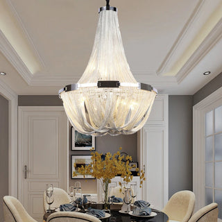 Alverton Tassel Staircase Chandelier Modern  Vintage Brass Accent Lighting