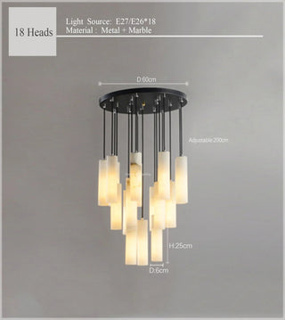ELIT Marble Pendant Light Modern  Ornate Antique Finish Fixture