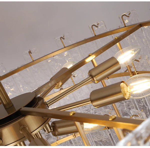 Zynella Rectangular Glass Chandelier