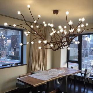 Creative Tree Twig Pendant Modern  Scandinavian Wooden Accent Light